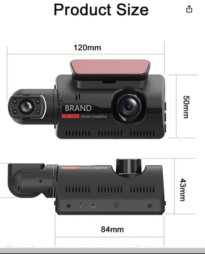 2 In 1 Lens Car Video Recorder